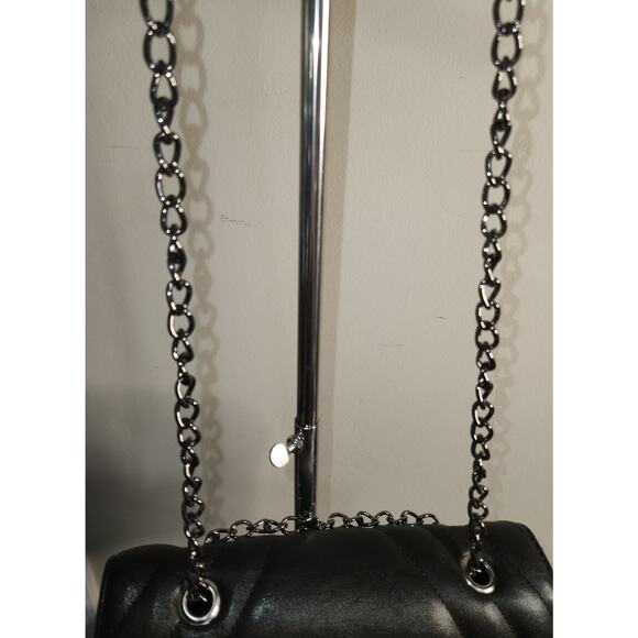 Express Quilted Flap Over Crossbody Bag Evening Purse with Chain Strap - Picture 4 of 10